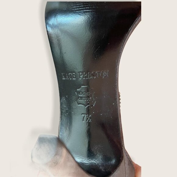 Kate Preston Rhinestone Heels with Zip Back Sz 7.5 - Picture 9 of 9